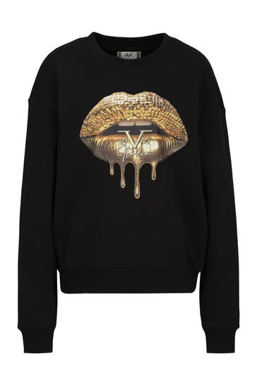 19V69-ITALIA Sweatshirt Sinja Lips Black