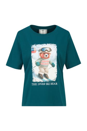 19V69-ITALIA T-Shirt Bellara Wintersports Slate Teal