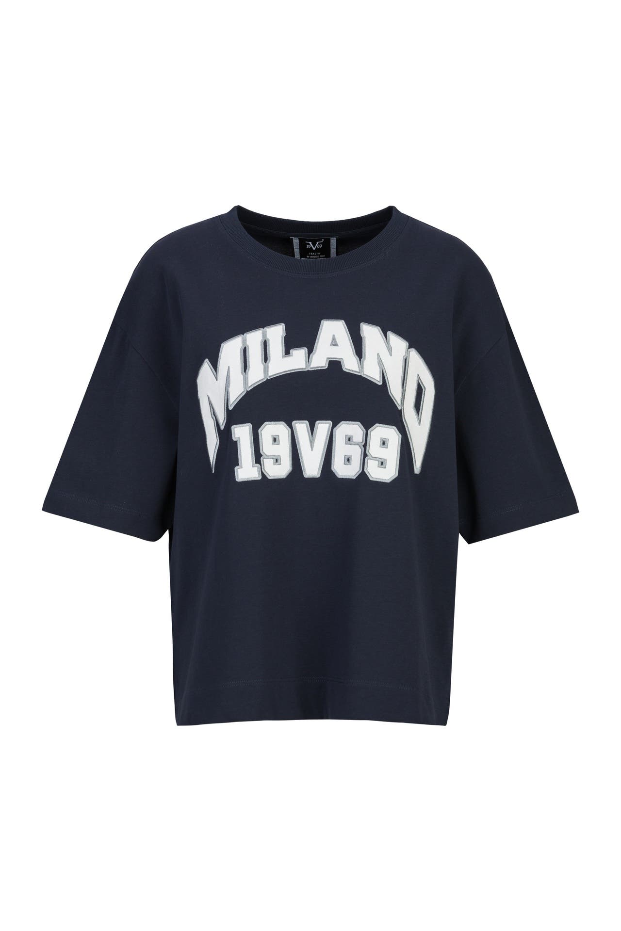 19V69-ITALIA T-Shirt PETONIA COLLEGE Navy, Bild 1