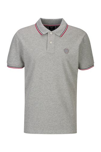 19V69-ITALIA Polo-Shirt EMILIO FLAG Grey Melange