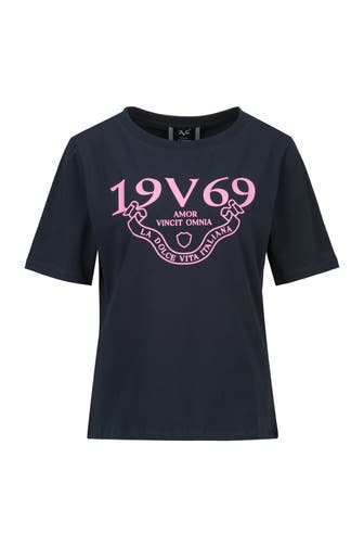 19V69-ITALIA T-Shirt BELLARA BANDEROLE Navy