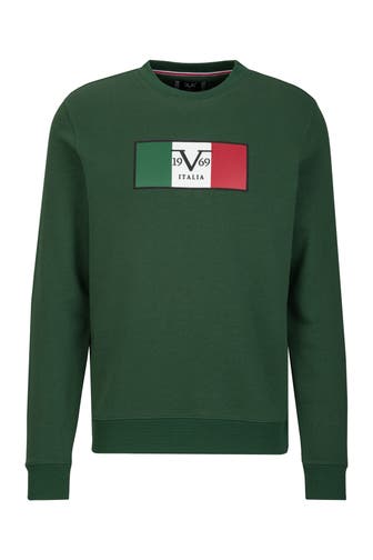 19V69-ITALIA Sweatshirt Nico Logo Carrier 5 Dark Green