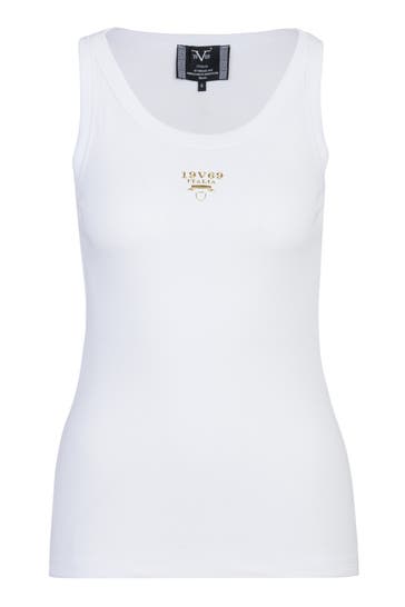 19V69-ITALIA Top BENICIA LOGO White