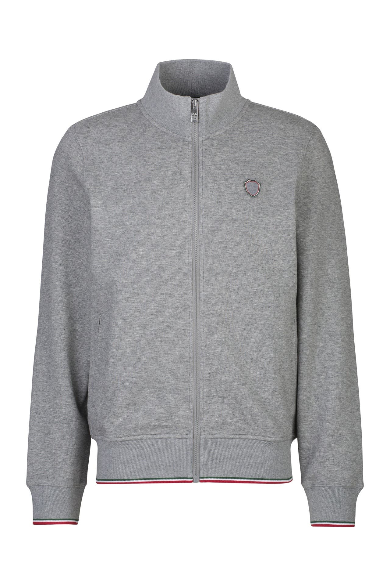 19V69-ITALIA Strickjacke ZAAN FLAG Grey Melange, Bild 1