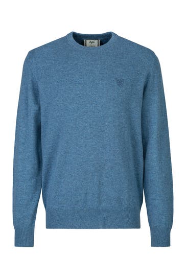 19V69-ITALIA Pullover Clint Embro Medium Blue