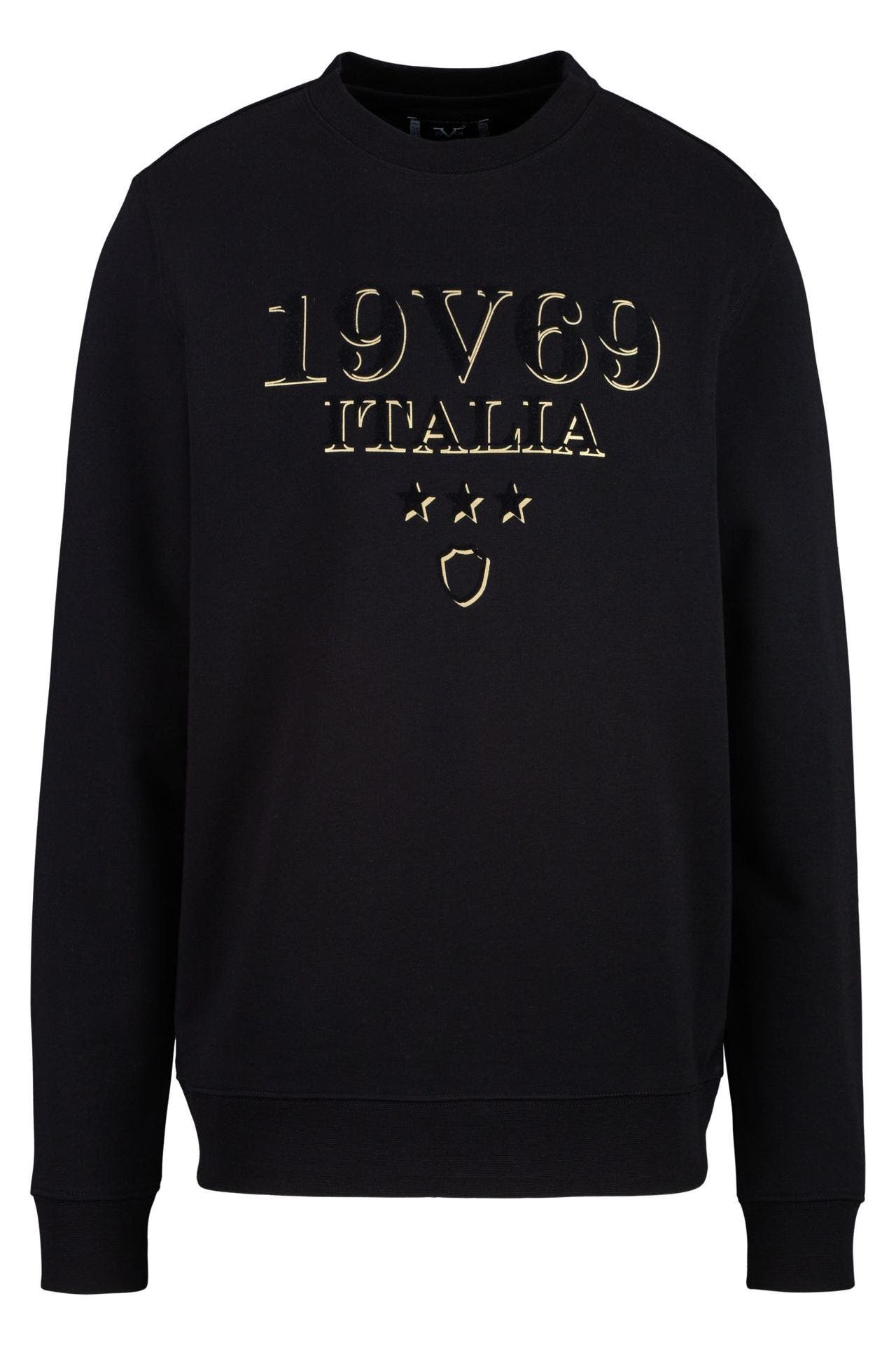 19V69-ITALIA Sweatshirt NICO LOGO BLACK, Bild 1
