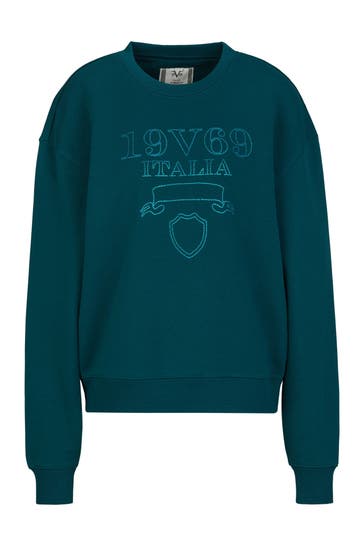 19V69-ITALIA Sweatshirt Sinja Stones Slate Teal