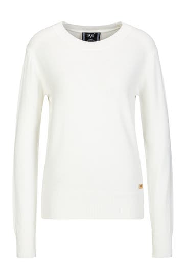 19V69-ITALIA Pullover Viola Off-White