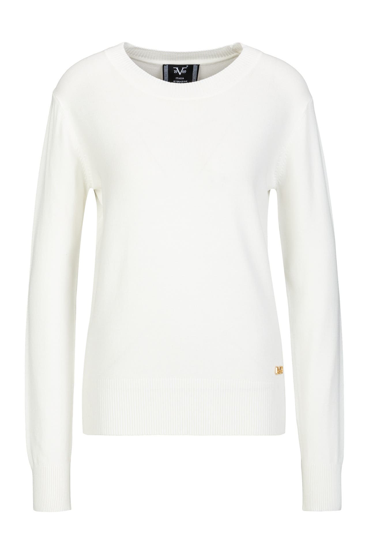 19V69-ITALIA Pullover Viola Off-White, Bild 1