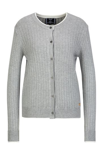 19V69-ITALIA Strickjacke Caro Grey Melange