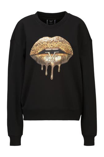 19V69-ITALIA Sweatshirt SINJA LIPS Black
