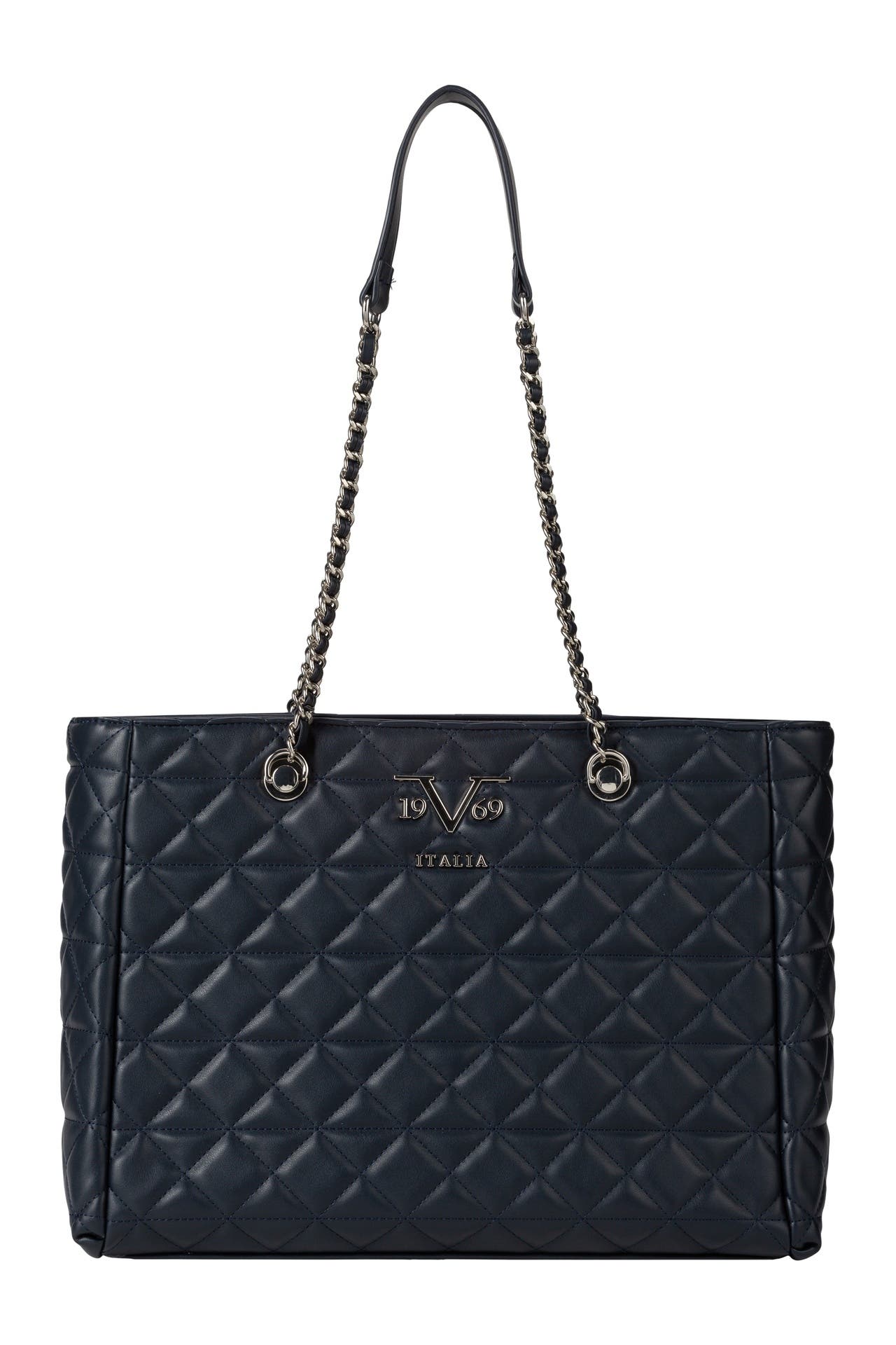 19V69-ITALIA Shopper SILVIA SILVER Navy, Bild 1