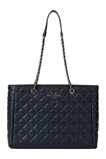 19V69-ITALIA Shopper SILVIA SILVER Navy