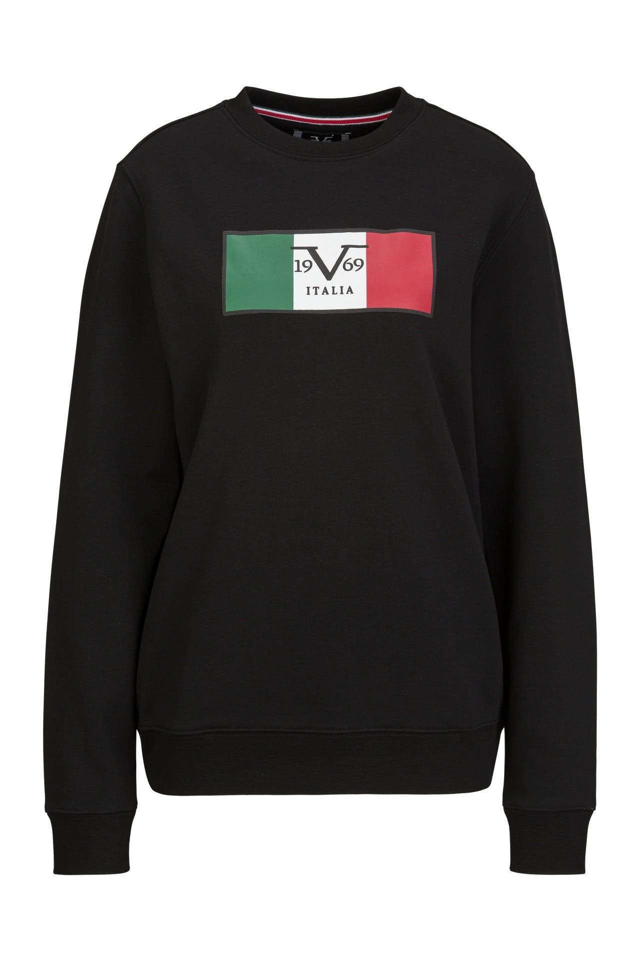 19V69-ITALIA Sweatshirt Nico Logo Carrier 5 Black, Bild 1