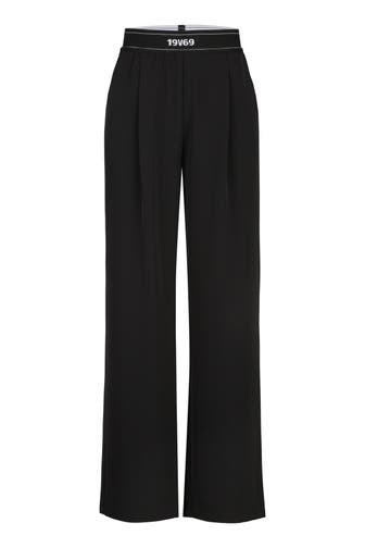 19V69-ITALIA Stoffhose Buena Street Black Wide/ Loose Fit