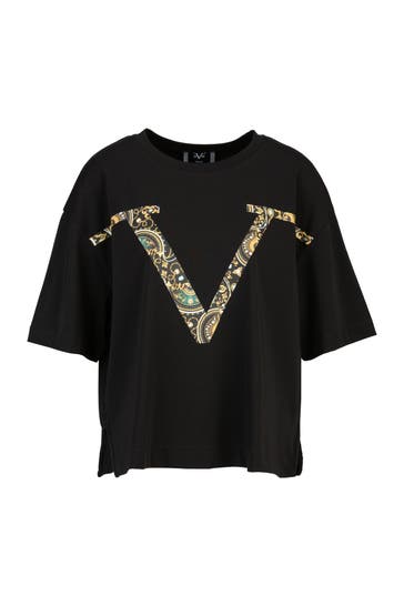 19V69-ITALIA T-Shirt Petonia New Baroque Black