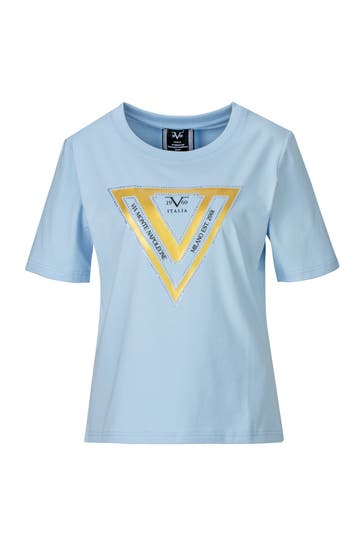 19V69-ITALIA T-Shirt Bellara S Golden Light Blue