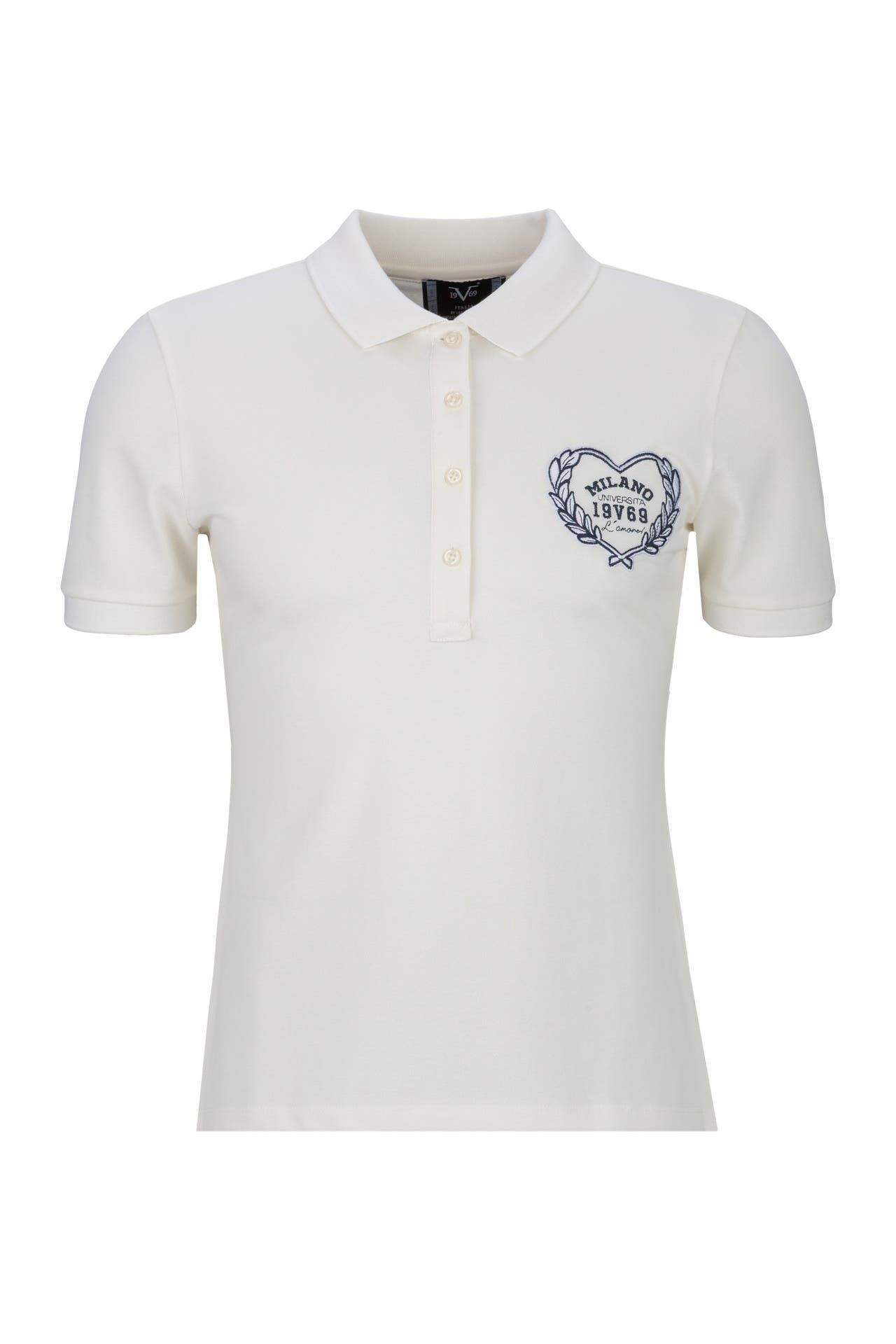 19V69-ITALIA Polo-Shirt BIBI COLLEGE Cream, Bild 1