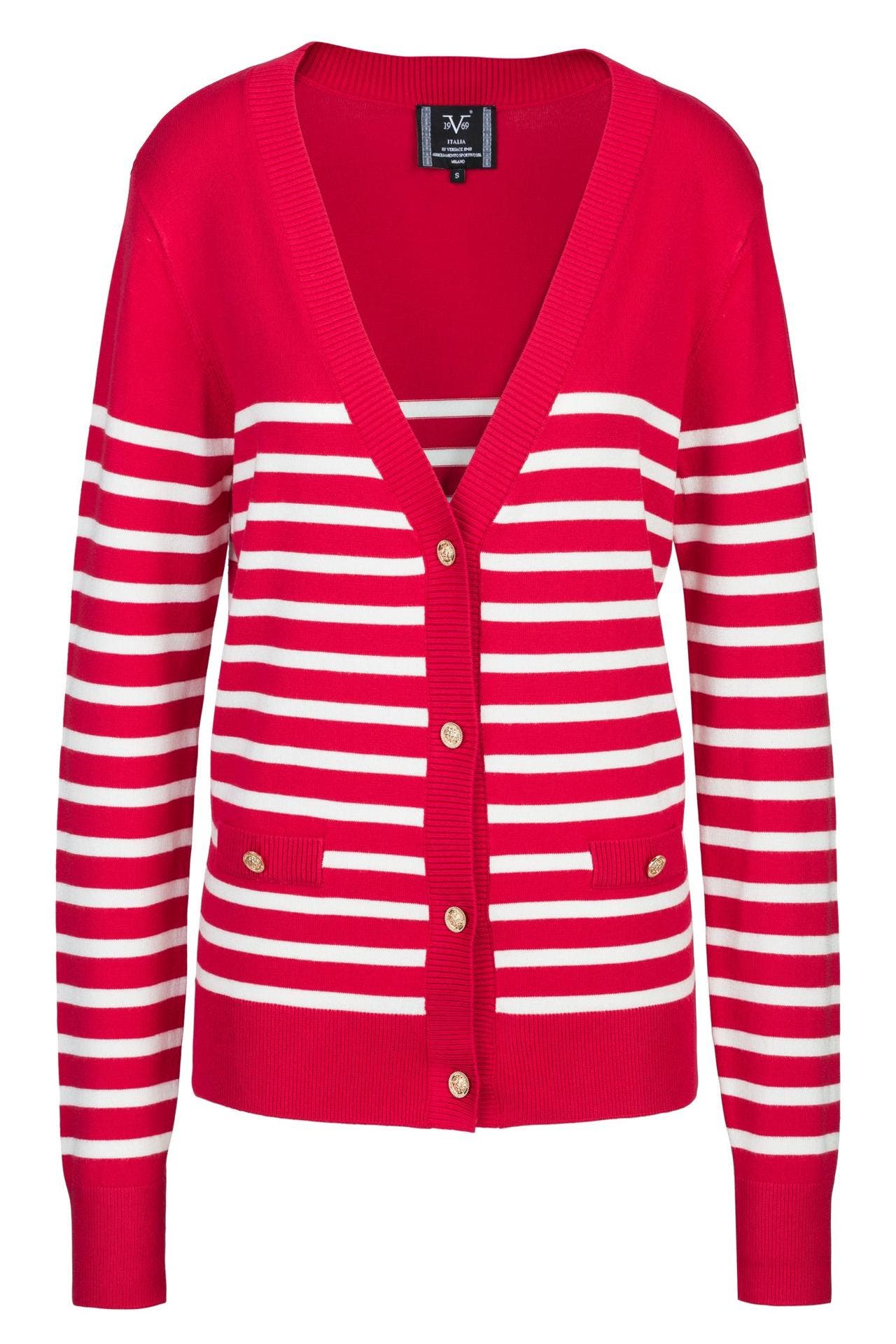 19V69-ITALIA Strickjacke FULVIA RED, Bild 1
