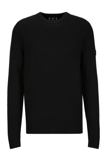 19V69-ITALIA Pullover Riccardo Solid Black