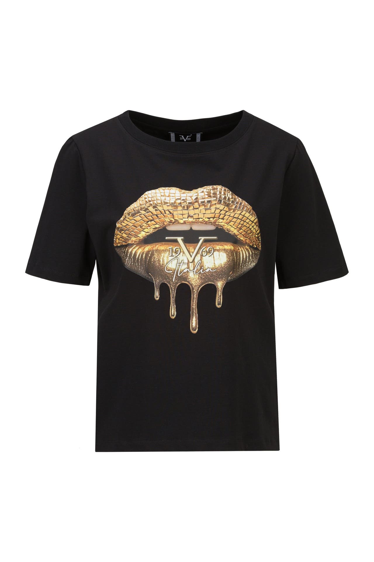 19V69-ITALIA T-Shirt BELLARA LIPS Black, Bild 1