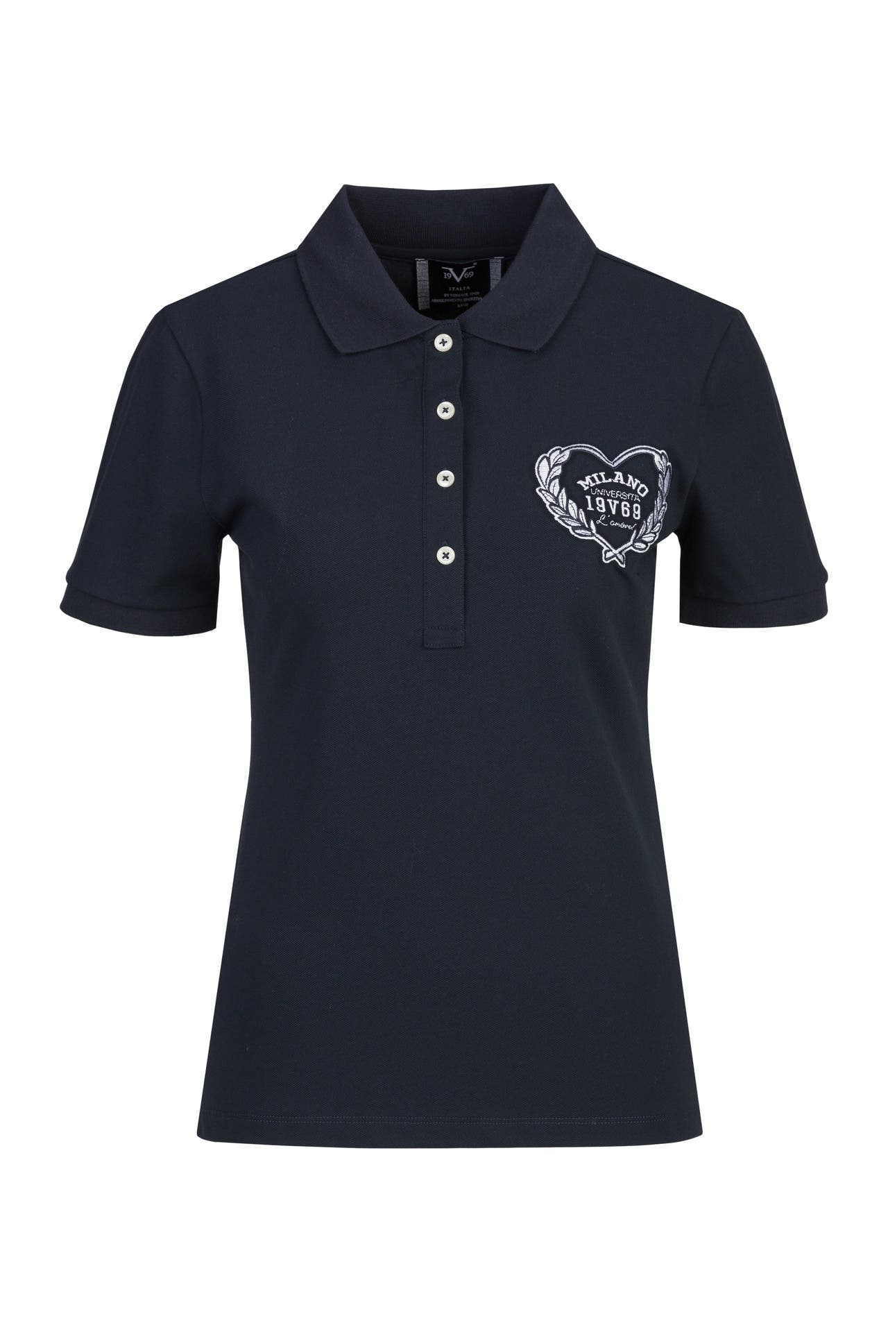 19V69-ITALIA Polo-Shirt BIBI COLLEGE Navy, Bild 1