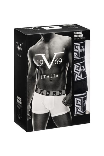 19V69-ITALIA Boxer Francesco 3er Pack Black