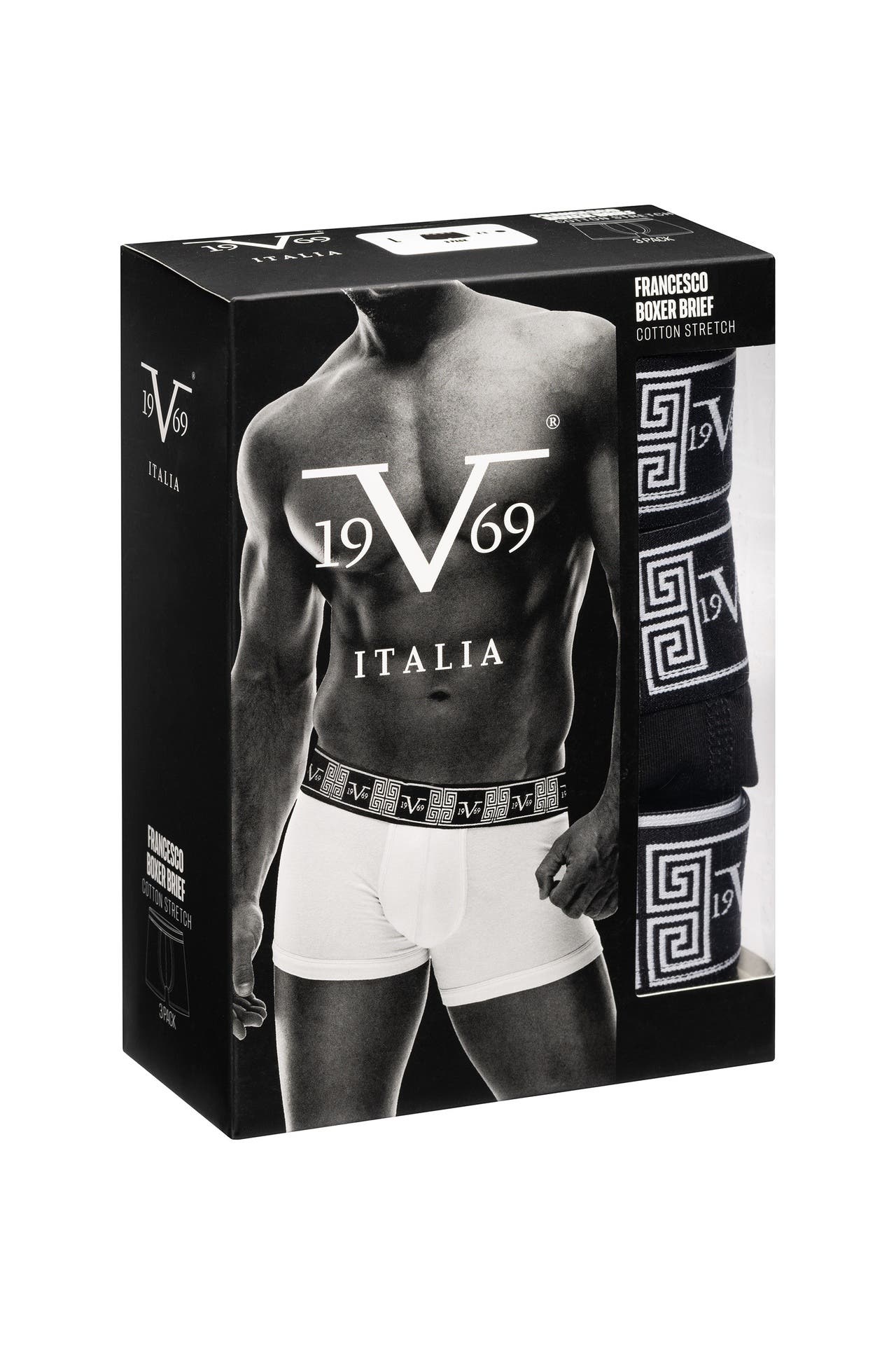 19V69-ITALIA Boxer Francesco 3er Pack Black, Bild 1
