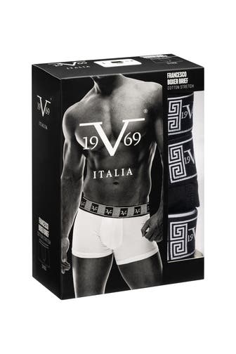19V69-ITALIA Boxer Francesco 3er Pack Black