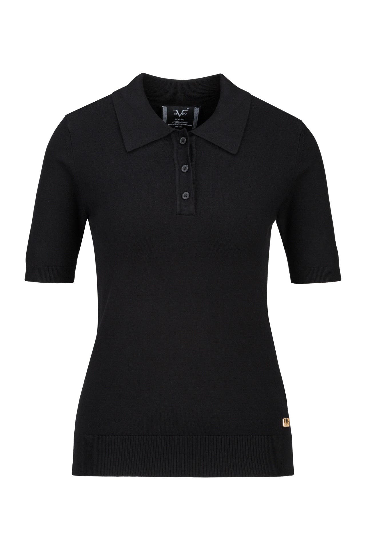 19V69-ITALIA Polo-Shirt Amnore Black, Bild 1