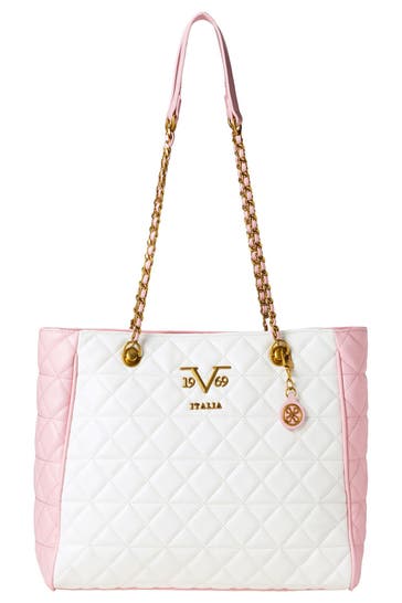 19V69-ITALIA Handtasche LOU OFF WH/PIN