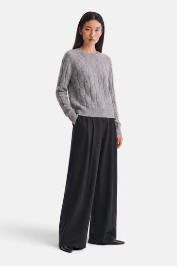 DINE 'N' DANCE Pullover Lola Cable Grey Melange