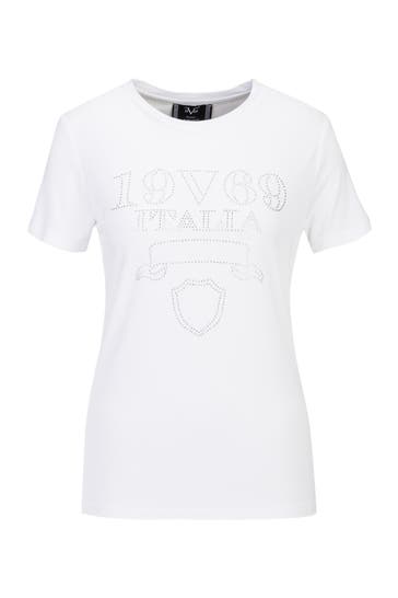 19V69-ITALIA T-Shirt Bella Stone Logo White