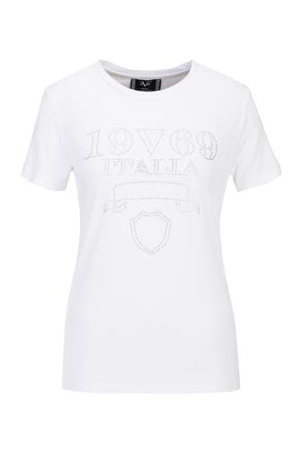 19V69-ITALIA T-Shirt Bella Stone Logo White