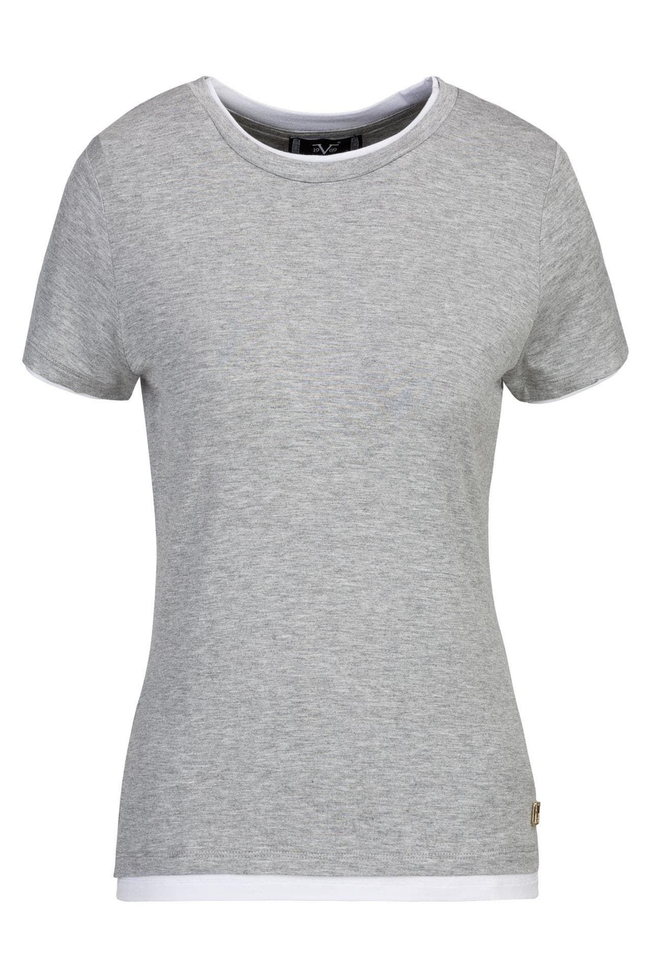 19V69-ITALIA T-Shirt CAMILLA GREY MELANGE, Bild 1