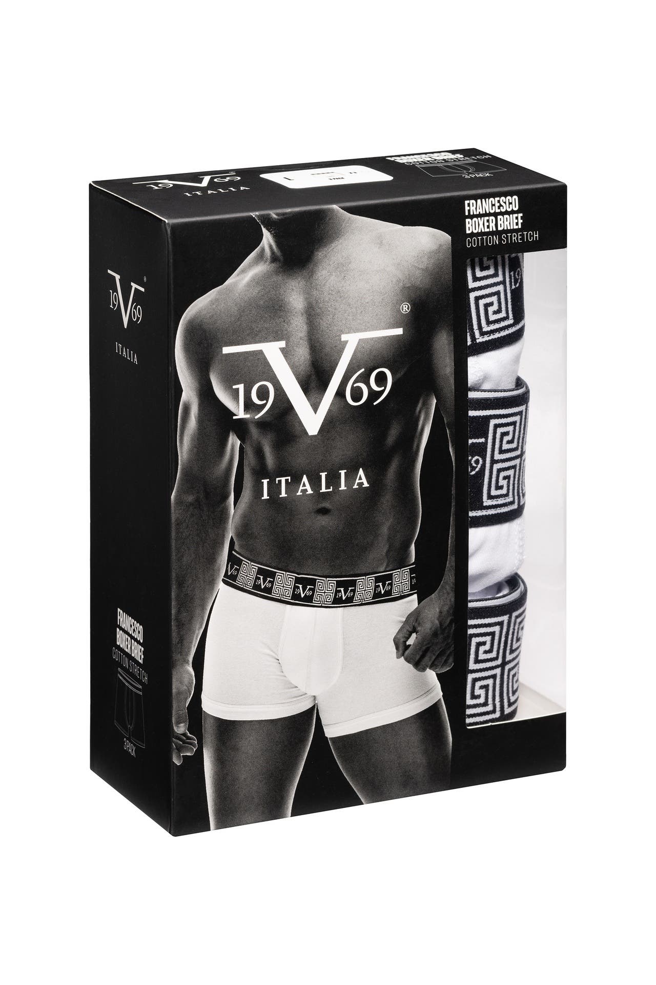 19V69-ITALIA Boxer Francesco 3er Pack White, Bild 1