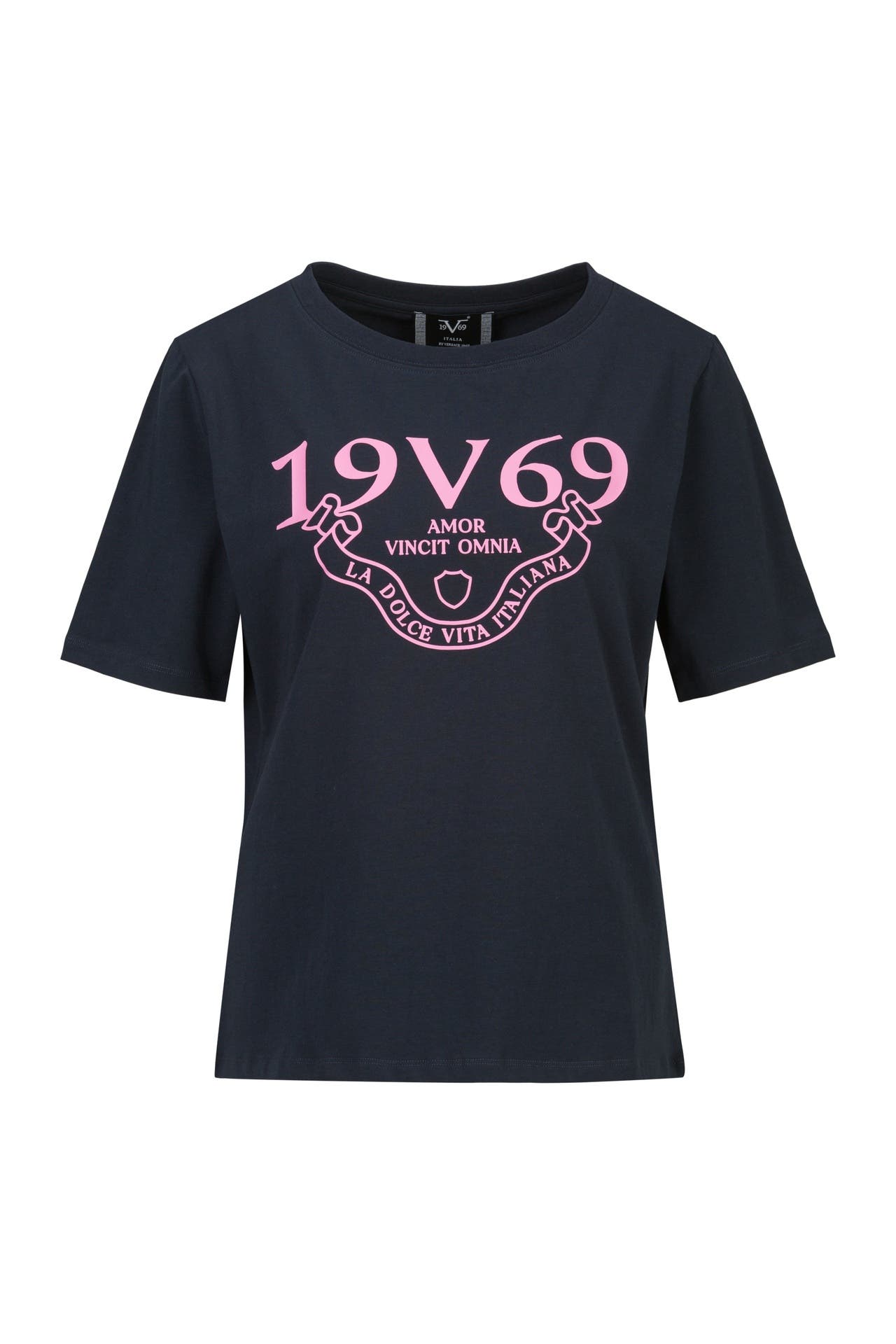19V69-ITALIA T-Shirt BELLARA BANDEROLE Navy, Bild 1