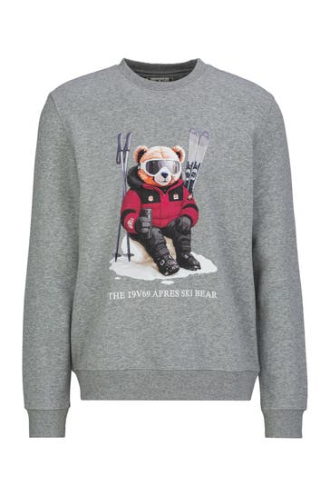 19V69-ITALIA Sweatshirt Nico Wintersports 3 Grey Melange