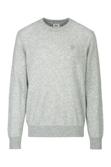 19V69-ITALIA Pullover Clint Embro Silver Melange