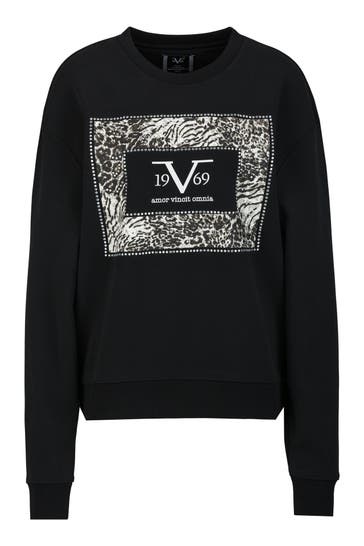 19V69-ITALIA Sweatshirt SINJA EMBELLISH Black