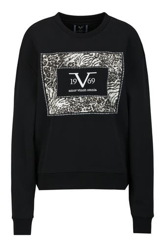 19V69-ITALIA Sweatshirt SINJA EMBELLISH Black
