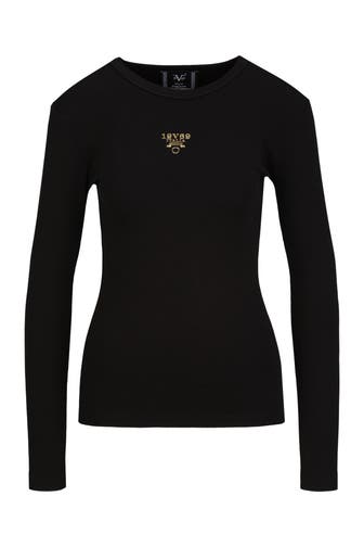 19V69-ITALIA Longsleeve Letizia S Gold Logo Black