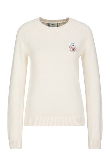 19V69-ITALIA Pullover Sofie Wintersports 2 Wool White