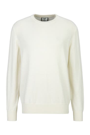 19V69-ITALIA Pullover Clint Embro Wool White