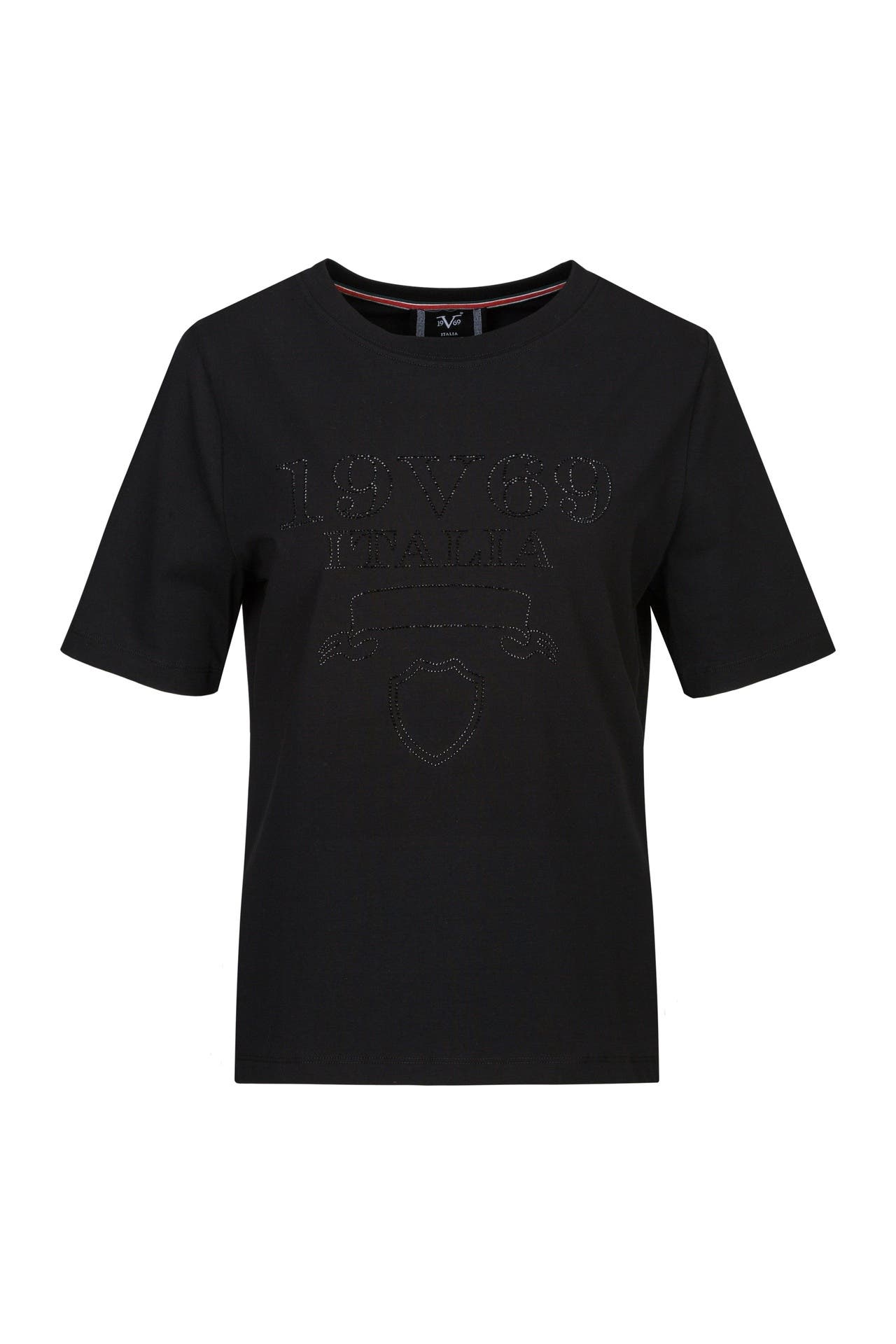 19V69-ITALIA T-Shirt Bellara S Stones Black, Bild 1