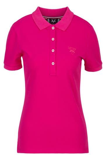19V69-ITALIA Polo-Shirt BIBI PINK PEACOCK