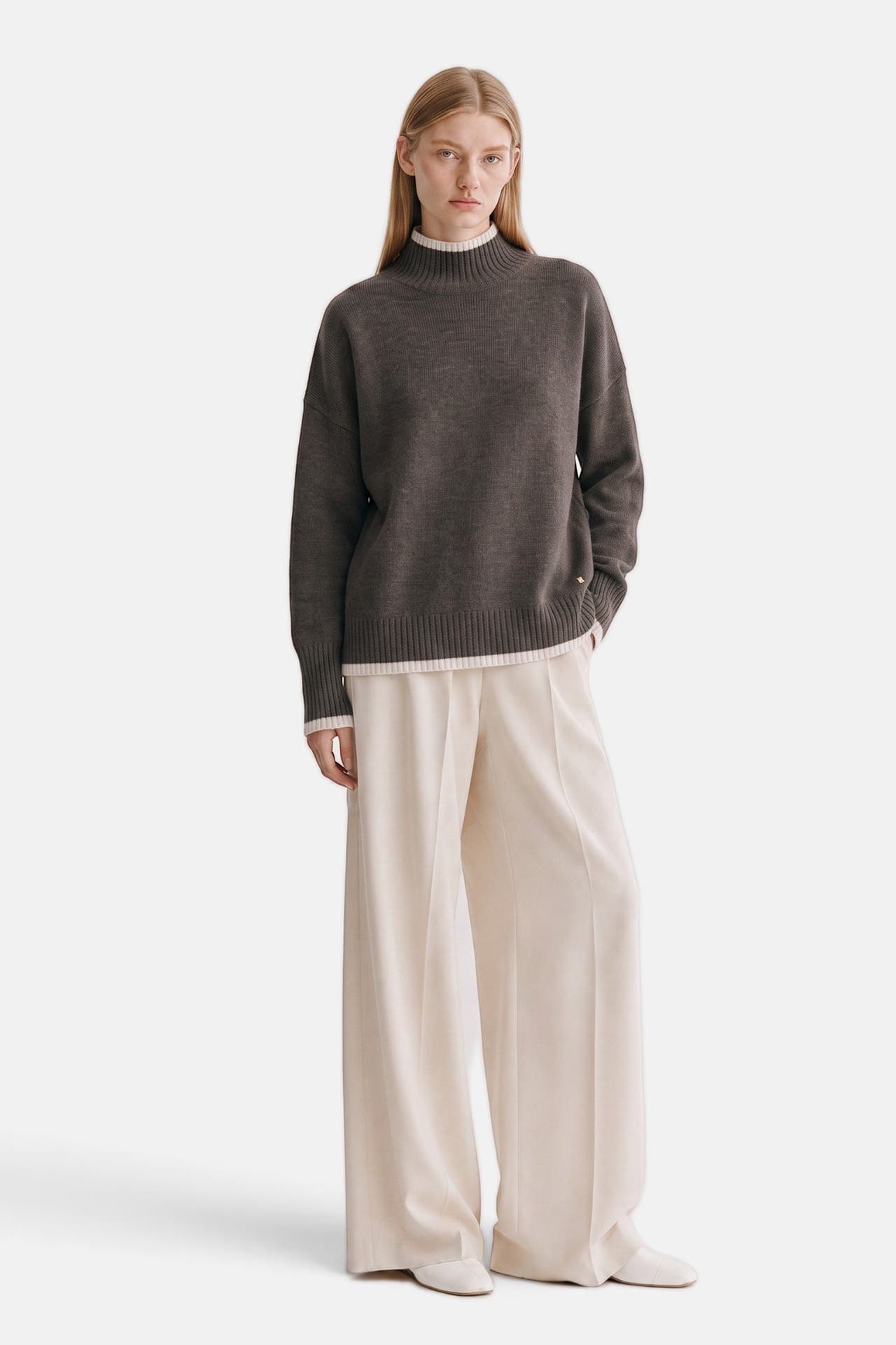 DINE 'N' DANCE Pullover Mary Contrast Chestnut Melange, Bild 1