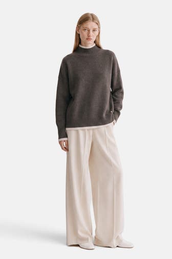 DINE 'N' DANCE Pullover Mary Contrast Chestnut Melange