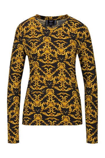 19V69-ITALIA Longsleeve Valeska Gols AOP Black