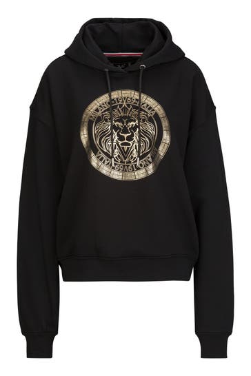 19V69-ITALIA Sweatshirt Kara S Big Lion Black/Gold
